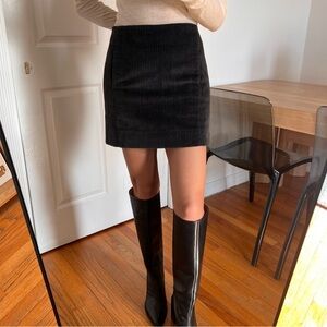 COS dark gray corduroy mini skirt